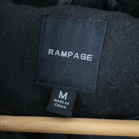 NWT Rampage black pea coat. Size medium - Picture 5 of 6